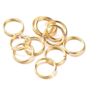 O-ringe. PVD/ION forgyldt. 8 mm. 10 stk.